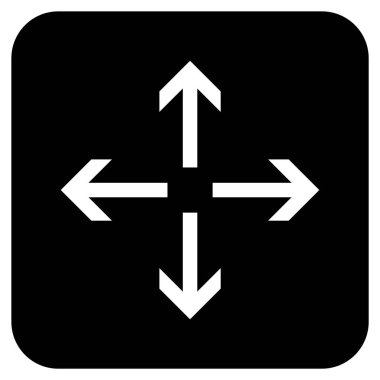 Oklar düz kare vektör simgesini genişletin