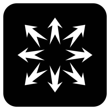 Oklar düz kare vektör simgesini genişletin