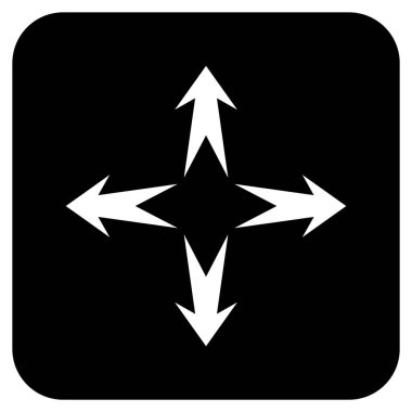 Oklar düz kare vektör simgesini genişletin