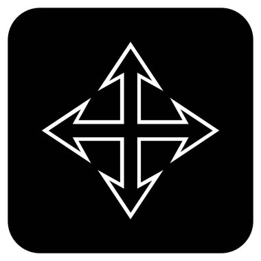 Oklar düz kare vektör simgesini genişletin