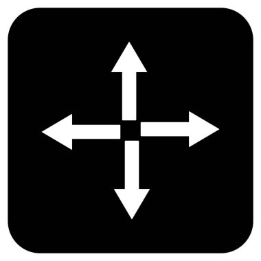 Oklar düz kare vektör simgesini genişletin