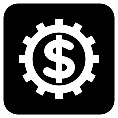 Finans sektöründe düz kare vektör simgesi