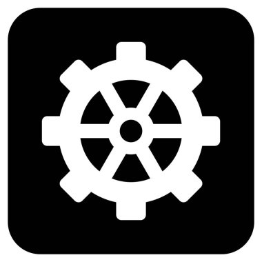 Vites düz kare vektör simgesi