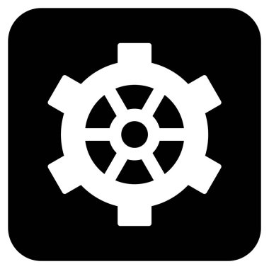 Vites düz kare vektör simgesi