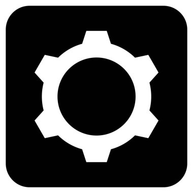 Vites düz kare vektör simgesi