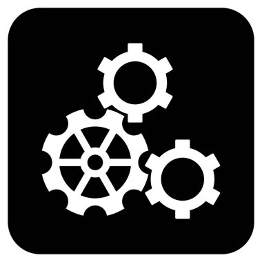 Vites düz kare vektör simgesi