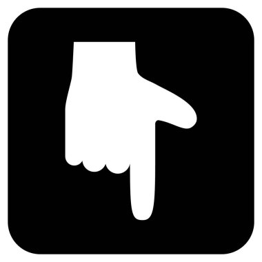 El işaretçisi düz aşağı vektör simgesi kare