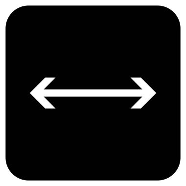 Vektör simge yatay Flip düz kare