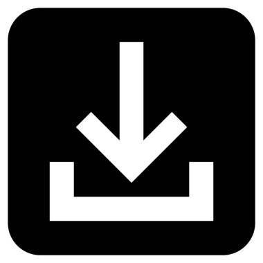 Gelen kutusu düz kare vektör simgesi