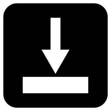 Alt düz kare vektör simgesi hareket