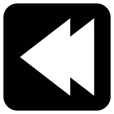 Vektör simge sol düz kare taşı