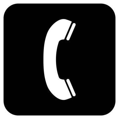 Telefon alıcı düz kare vektör simgesi