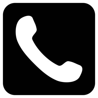 Telefon alıcı düz kare vektör simgesi