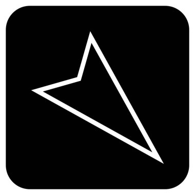 İşaretçi düz aşağı vektör simgesi kare