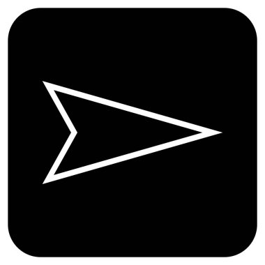 İşaretçi tam düz vektör simgesi kare