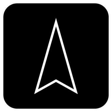 İşaretçi düz yukarı vektör simgesi kare