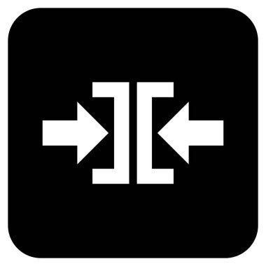 Basın yatay yöndeki düz kare vektör simgesi