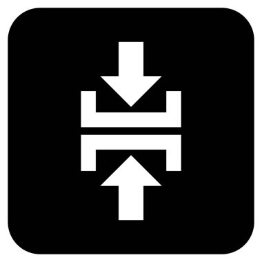 Basın düşey yönde düz kare vektör simgesi