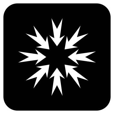 Basınç oklar düz kare vektör simgesi