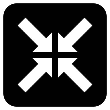 Basınç oklar düz kare vektör simgesi