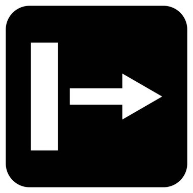 Vektör simge düz kare doğru çekin