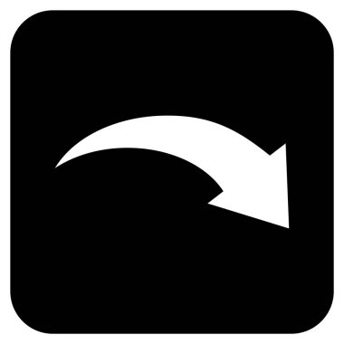 Düz kare vektör simge Yinele