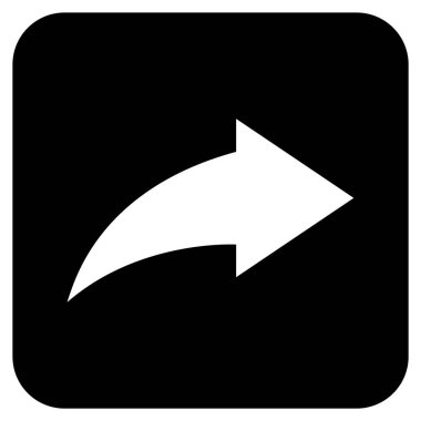 Düz kare vektör simge Yinele