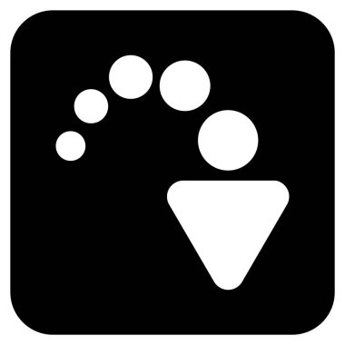 Düz kare vektör simge Yinele