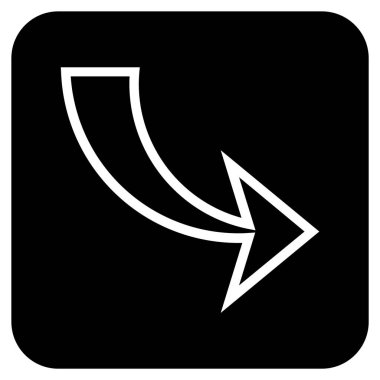 Düz kare vektör simge Yinele