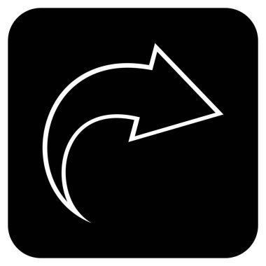 Düz kare vektör simge Yinele