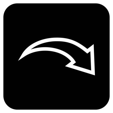 Düz kare vektör simge Yinele