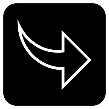 Düz kare vektör simge Yinele