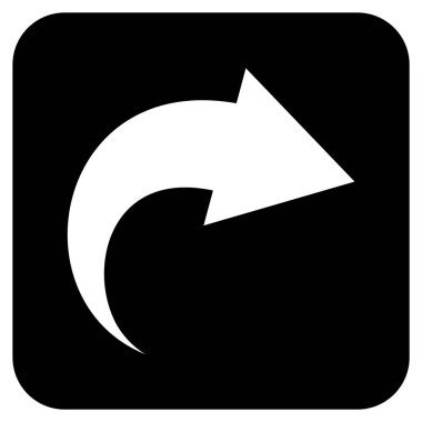 Düz kare vektör simge Yinele