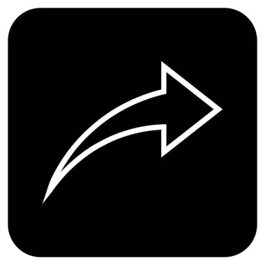 Düz kare vektör simge Yinele