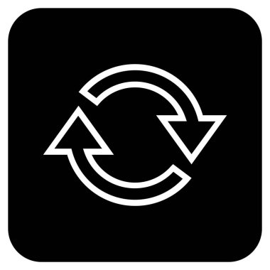 Oklar düz kare vektör simge Yenile