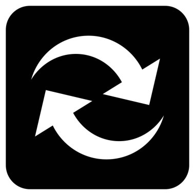 Oklar düz kare vektör simge Yenile