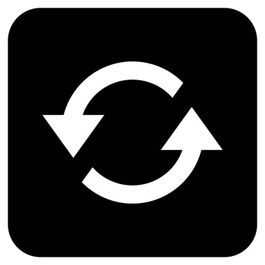 Oklar düz kare vektör simge Yenile