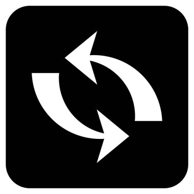 Düz kare vektör simge Yenile