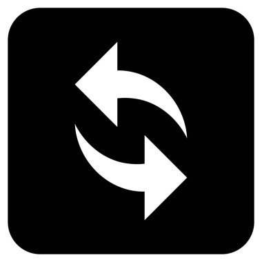 Düz kare vektör simge Yenile