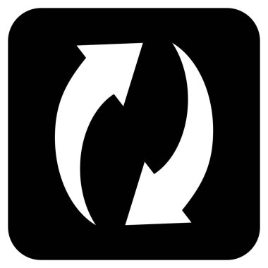 Düz kare vektör simge Yenile