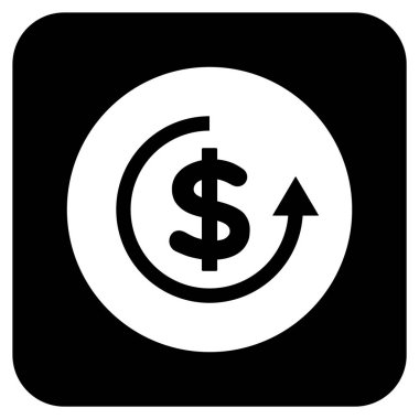 Düz kare vektör simge iade