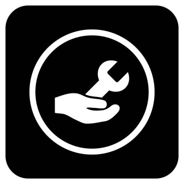 Vektör simge Onarım Servisi düz kare