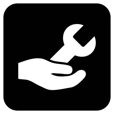 Vektör simge Onarım Servisi düz kare