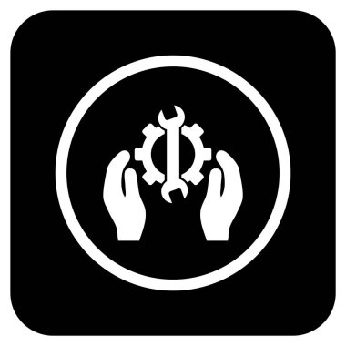 Vektör simge Onarım Servisi düz kare