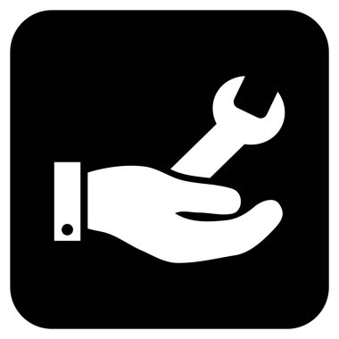 Vektör simge Onarım Servisi düz kare