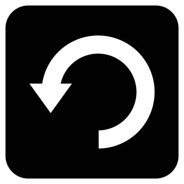 Düz kare vektör simgesi Döndür