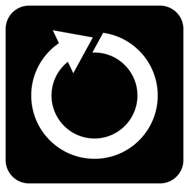 Düz kare vektör simge döndürmek