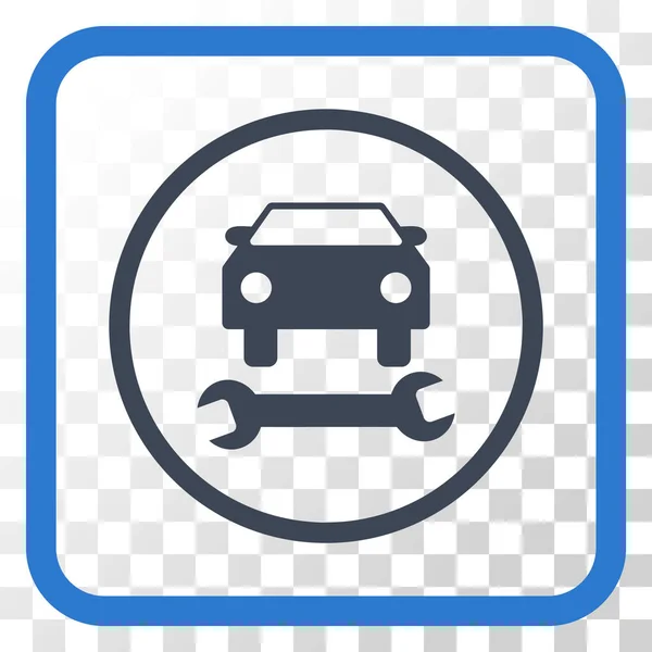 Car Repair Vector Icon In a Frame — Stock Vector