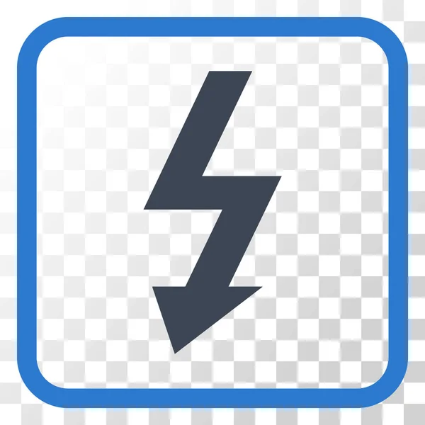 High Voltage Vector Icon In a Frame — Stock Vector