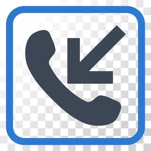 Incoming Call Vector Icon In a Frame — Stock Vector